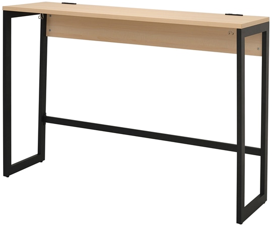 アール・エフ・ヤマカワ リスム ハイデスク W1500×D450 ナチュラル×ブラック脚 2ヶ口コンセント付き RFFHD-1545NA-BL 1台(ご注文単位1台)【直送品】