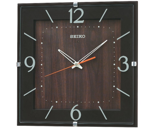 セイコー 電波掛時計 300×300×46mm 濃茶 KX398B 1個(ご注文単位1個)【直送品】