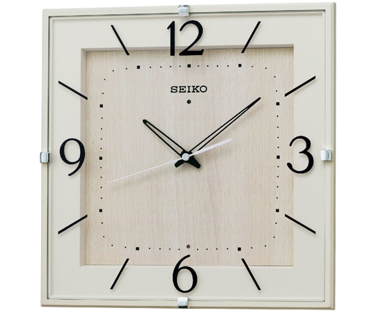 セイコー 電波掛時計 300×300×46mm アイボリー KX398A 1個(ご注文単位1個)【直送品】