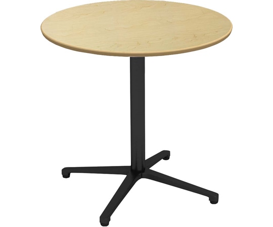 Y2K カフェテーブル 75cm 丸 アルミX脚ブラック ナチュラル  1個（ご注文単位1個）【直送品】