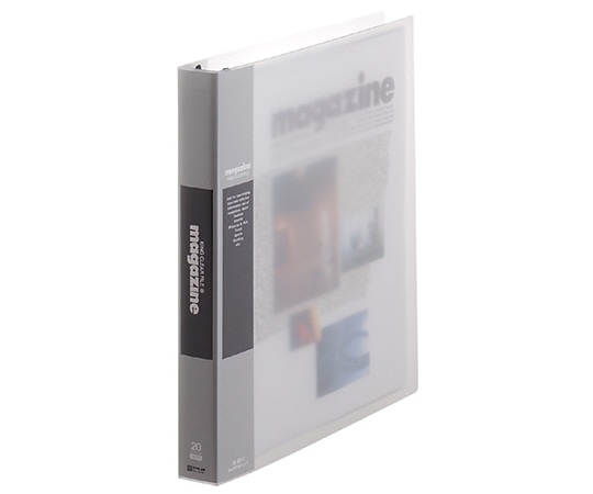 キングジム クリアーファイル マガジン差し替え式 グレー 197W 1冊(ご注文単位1冊)【直送品】