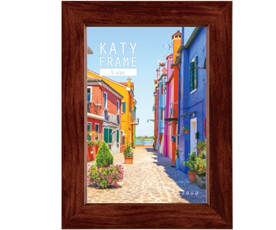 万丈 ケイティフレーム L判 ブラウン KT-L-BR 1個(ご注文単位1個)【直送品】