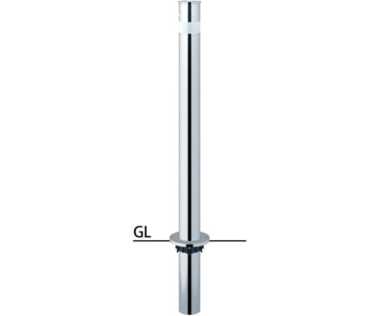 サンポール ロングリフター ステンレス 車止め エンド用 φ76.3 LAH-8UC-E 1本(ご注文単位1本)【直送品】