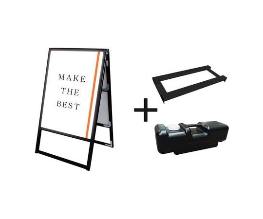 常磐精工 ブラックバリウススタンド看板LED B1両面 ウエイトアーム・水タンクセット BVASKLED-B1R-3SET 1個（ご注文単位1個）【直送品】