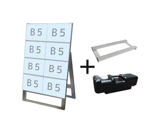 常磐精工 カードケーススタンド看板 B5横8片面 ウエイトアーム・水タンクセット CCSK-B5Y8K-3SET 1個（ご注文単位1個）【直送品】