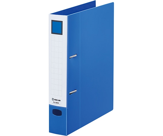 キングジム レバーリングファイル Dタイプ 青 6853 1冊(ご注文単位1冊)【直送品】