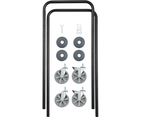 エレクター ベーシックシリーズ ハンドル型ポール・キャスターセット ブラック 1100mm BHPC44B 1組（ご注文単位1組）【直送品】