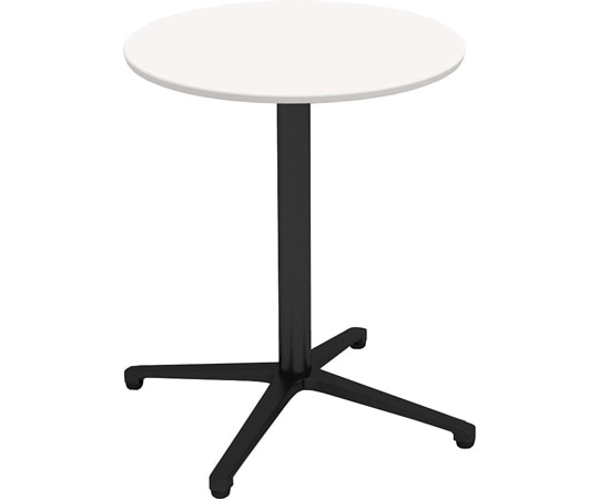 Y2K カフェテーブル 60cm 丸 アルミX脚ブラック ホワイト  1個（ご注文単位1個）【直送品】