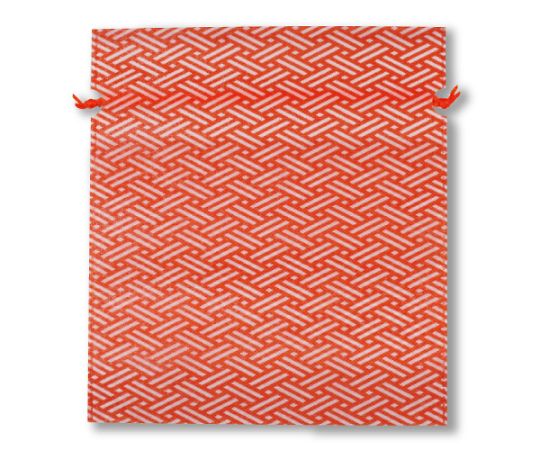 三和 不織布巾着檜垣柄 スカーレット 1箱(1000枚入) SW2528HIGA-SK 1箱(ご注文単位1箱)【直送品】