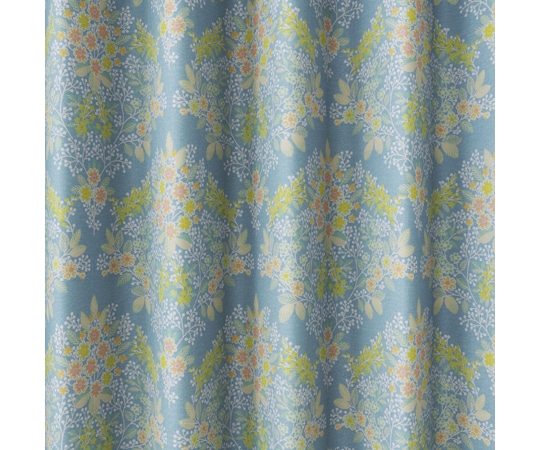 スミノエ 遮光カーテン ミックスブーケ 100×178cm ブルー 1枚入 V1324 1枚(ご注文単位1枚)【直送品】