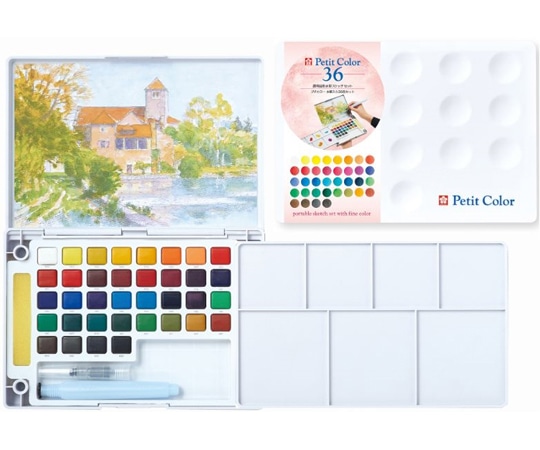 サクラクレパス プチカラー36色セット(水筆入) NCW-36H 1個(ご注文単位1個)【直送品】