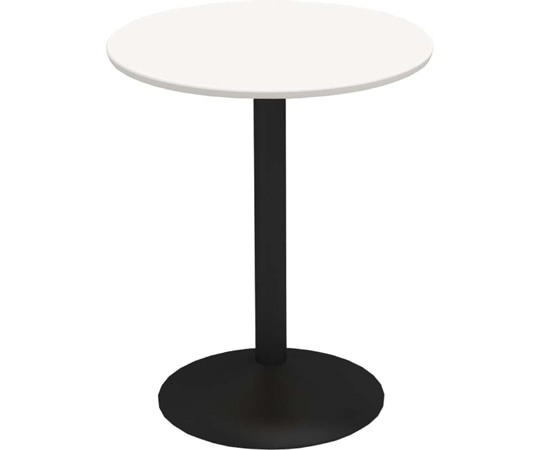 Y2K カフェテーブル 60cm 丸 スチール丸脚ブラック ホワイト  1個（ご注文単位1個）【直送品】