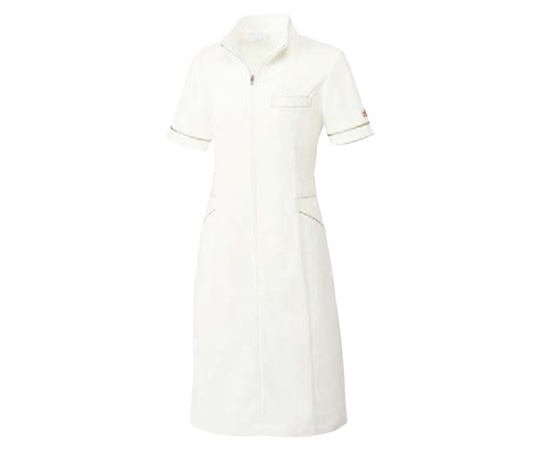 MICHEL KLEIN(ミッシェルクラン) ワンピース オフホワイト 3L ストレッチラチネ 袖丈23cm MK-0021 1着（ご注文単位1着）【直送品】