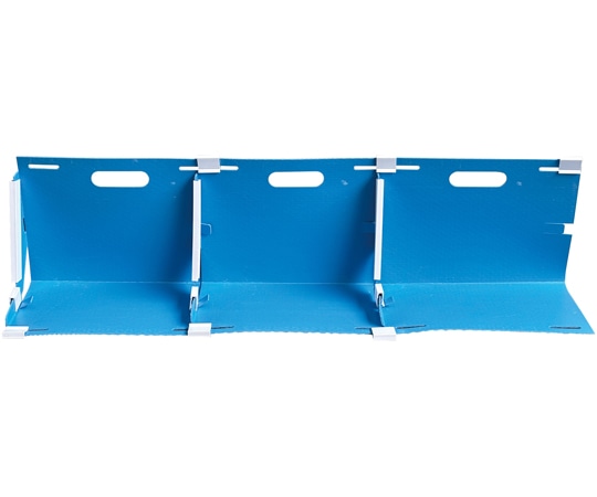 日本緑十字社 折りたたみ式みずからガードミニ(350mm幅) ブルー 1組(3枚入り) 380469 1組（ご注文単位1組）【直送品】