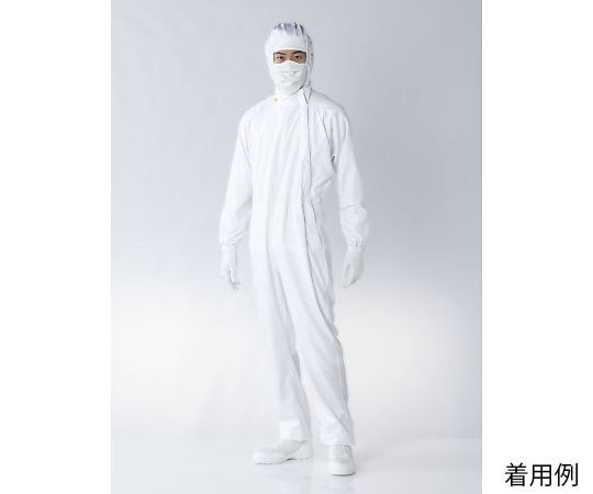 東洋リントフリー クリーンルーム用ツナギ服 白 5L FA110C-01 5L 1枚 (ご注文単位1枚)【直送品】
