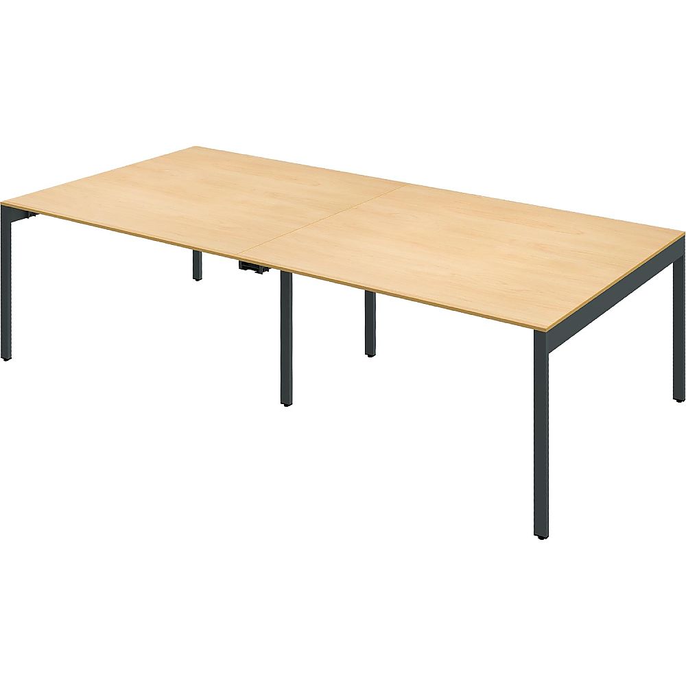 Y2K スリムフリーアドレスデスク2412 ナチュラル 1個(ご注文単位1個)【直送品】