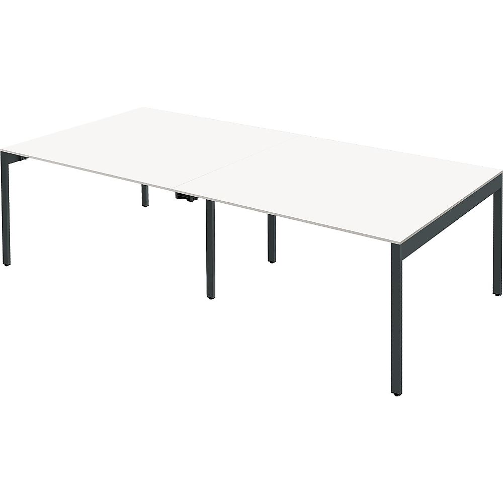 Y2K スリムフリーアドレスデスク2412 ホワイト  1個(ご注文単位1個)【直送品】