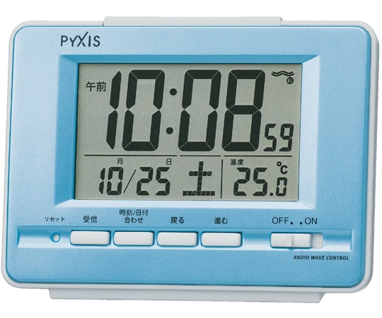 セイコー 電波デジタル目覚まし時計 90×123×46mm 薄青 NR535L 1個(ご注文単位1個)【直送品】