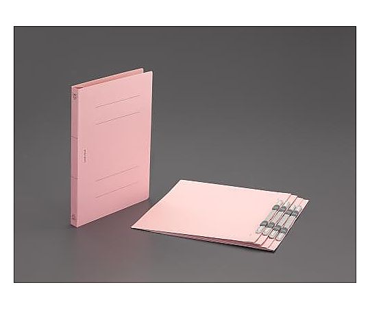 エスコ A4 フラットファイル(桃/5枚) EA762CD-1 1袋(ご注文単位1袋)【直送品】