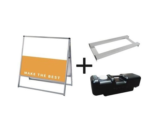 常磐精工 バリウススタンド看板 アルミ複合板 900×900両面 ウエイトアーム・水タンクセット VASKAP-900X900R-3SET 1個（ご注文単位1個）【直送品】