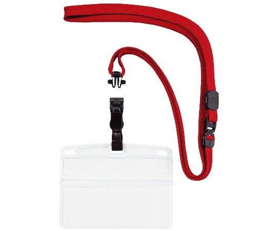 オープン工業 吊り下げ名札 脱着式 ヨコ名刺 1枚 赤 NL-5P-RD 1個(ご注文単位1個)【直送品】