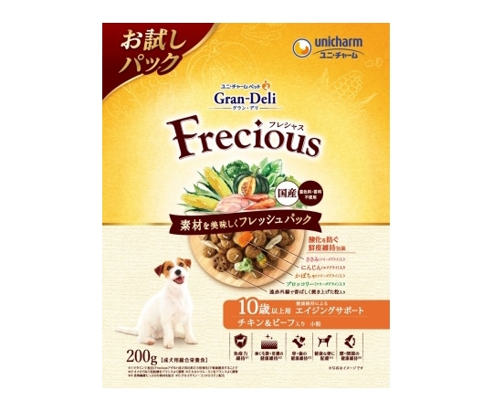 ユニ・チャーム Gran DeLi Frecious 10歳以上用 チキン&ビーフ入り 200g  1個（ご注文単位1個）【直送品】