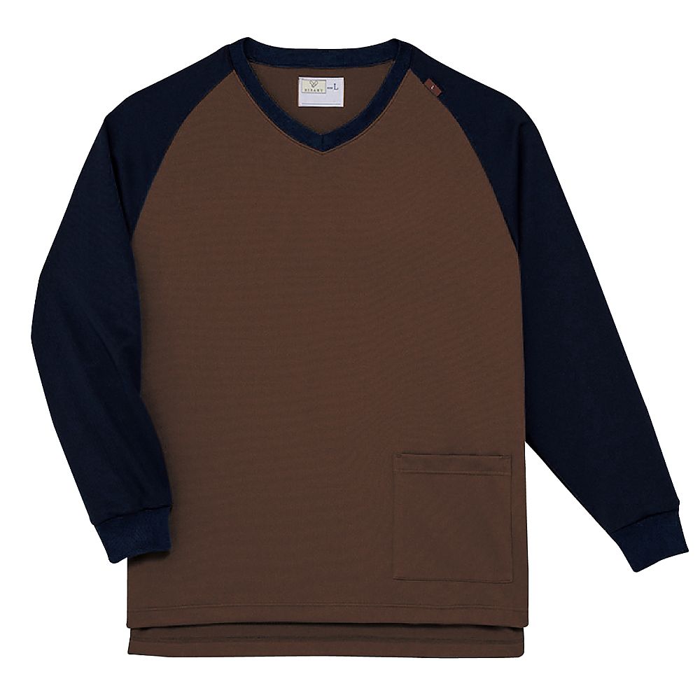 KIRAKU(トンボ) トレーナー ブラウン M(身丈73cm) CV207-30 M 1枚（ご注文単位1枚）【直送品】