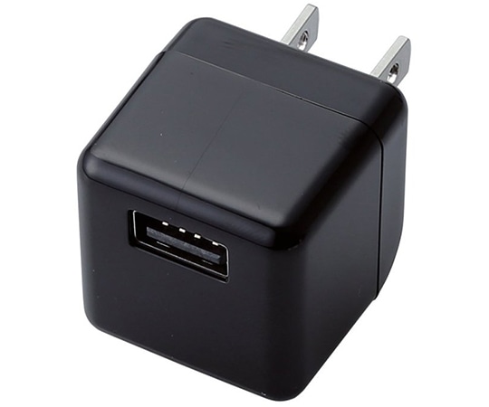 エレコム デジタルオーディオプレーヤー用AC充電器 Cube 1.8A ブラック AVA-ACUBN003BK 1個（ご注文単位1個）【直送品】