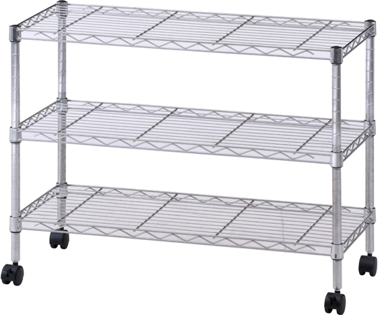 不二貿易 メタルTVラック3段 MTV-3CR 91784 1個(ご注文単位1個)【直送品】