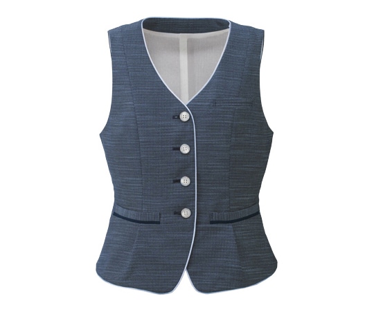 カーシーカシマ ENJOY ベスト POINT COLOR TWEED ネイビー 15号 ESV617 1枚（ご注文単位1枚）【直送品】