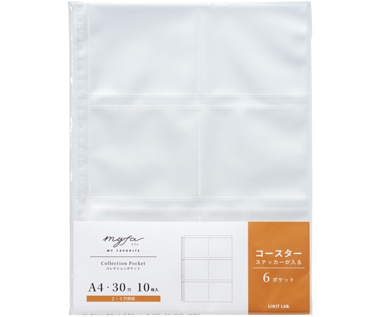 LIHITLAB myfa コレクションポケット 6ポケット 10枚入 N3305 1組(ご注文単位1組)【直送品】