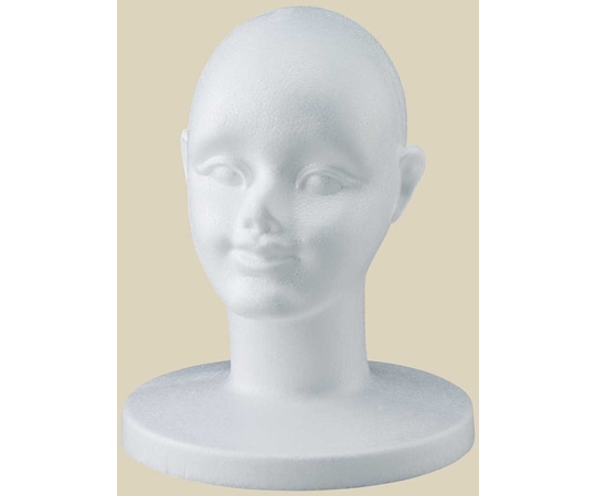 アズワン マネキンヘッド 耳あり 白 61-798-44-1 1個（ご注文単位1個）【直送品】