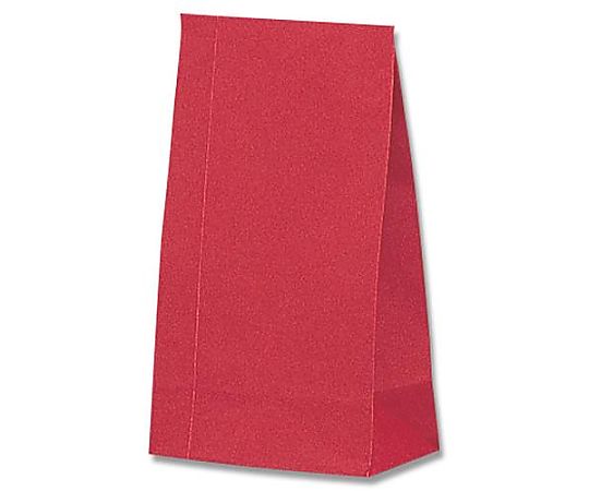 アズワン 130x 80x235mm カラー紙袋(赤/100枚) EA927SB-61 1パック（ご注文単位1パック）【直送品】