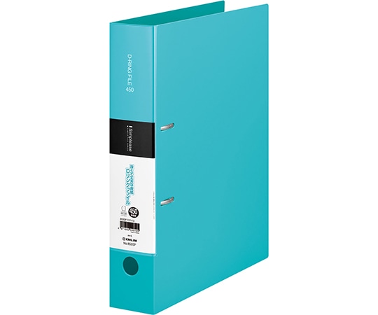 キングジム シンプリーズ Dリングファイル 水色 653SP 1冊(ご注文単位1冊)【直送品】