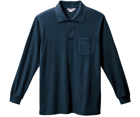 三愛 長袖ポロシャツ ネイビー 3L 8100 1着（ご注文単位1着）【直送品】