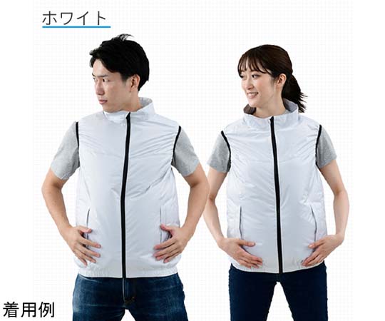 山善(YAMAZEN) KAZEfit ファン付きウェア ベスト(ウェア､大ファン2個､ケーブル､大容量バッテリーセット)M ホワイト KF1SVE-M WH 1着(ご注文単位1着)【直送品】
