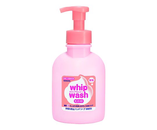 サラヤ ホイップウォッシュモイスト 500mL ポンプ付 1ケース（12本入） 23824 1ケース（ご注文単位1ケース）【直送品】