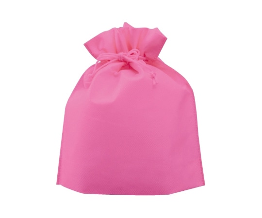 三和 不織布巾着 (大)ピンク 1ケース(1000枚入) SW2528-19 1ケース（ご注文単位1ケース）【直送品】