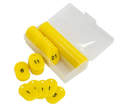 ササガワ 番号札 黄 1~100 小 100枚入 32-8801 1箱(ご注文単位1箱)【直送品】