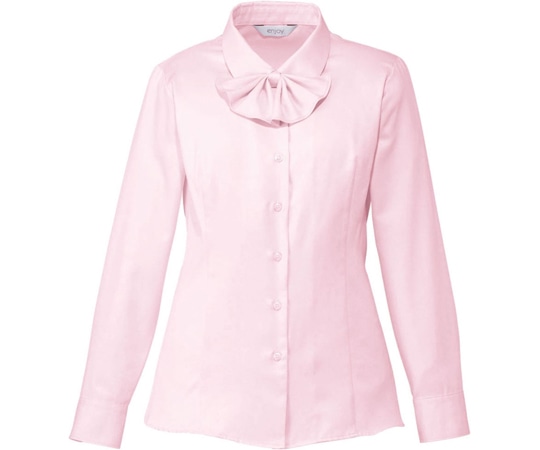 カーシーカシマ ENJOY 長袖リボンブラウス FINE KERSEY ピンク 19号 EWB595 1枚（ご注文単位1枚）【直送品】