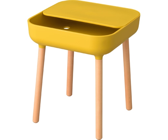 東谷 レクトサイドテーブル イエロー PT-980YE 1個（ご注文単位1個）【直送品】