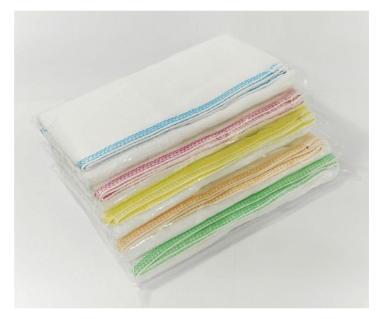 三和 160匁平地付カラーミミ白タオル(袋入)5色アソート 1ケース(360枚入) SMJ160A-KT 1ケース（ご注文単位1ケース）【直送品】