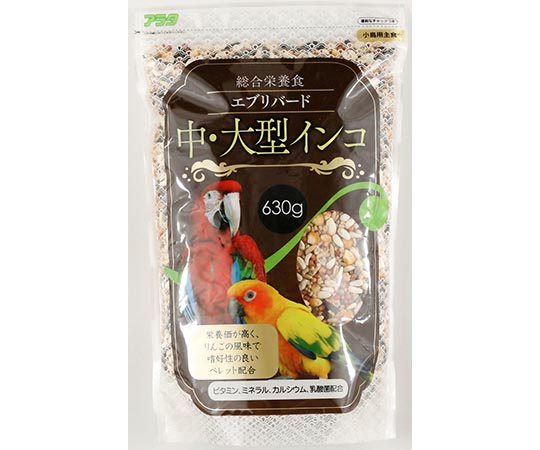 アラタ エブリバード 中・大型インコ 630g  1袋（ご注文単位1袋）【直送品】