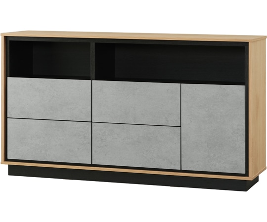 アイリスオーヤマ リビングキャビネット 幅1195mm ナチュラル/モルタル LVCM-1195 1台（ご注文単位1台）【直送品】