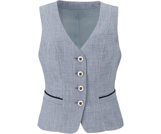 カーシーカシマ ENJOY ベスト 美スラットLightTweed ブルー 5号 ESV502 1枚（ご注文単位1枚）【直送品】