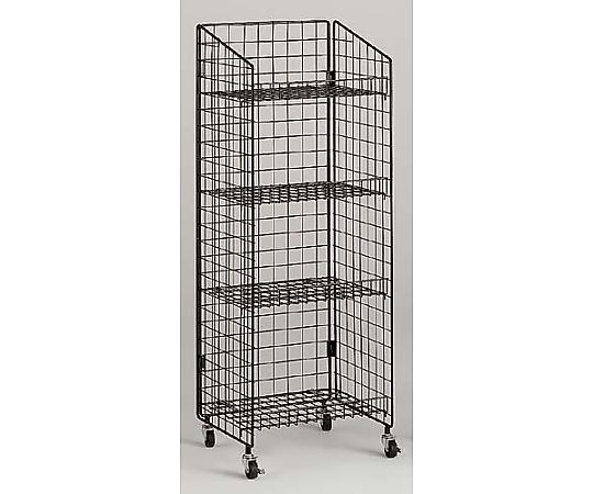 東亜鍛工 ネットラックブラック4段 W630H1290 NR6312BK 1台（ご注文単位1台）【直送品】