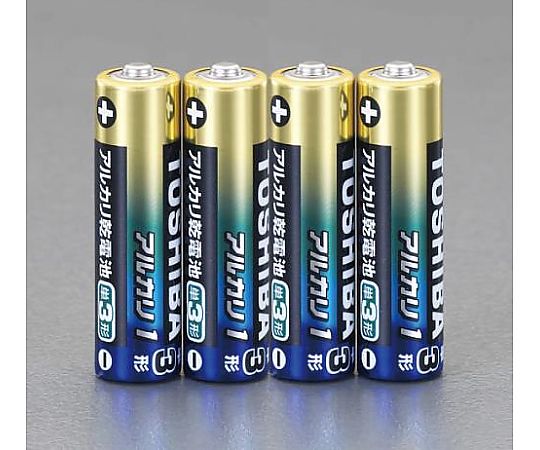 エスコ [単3x 4本] アルカリ乾電池 EA758YT-13BA 1パック(ご注文単位1パック)【直送品】