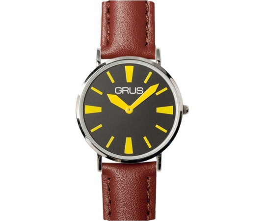 GRUS(グルス) グルス ロービジョンウォッチ メンズ ブラック×イエロー バーインデックス GRS006-05 1個(ご注文単位1個)【直送品】