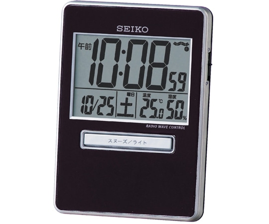 セイコー 電波トラベラクロック 92×66×14mm 黒 SQ699K 1個(ご注文単位1個)【直送品】