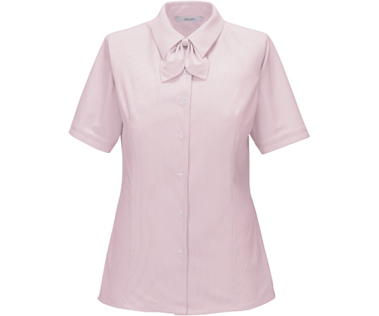 カーシーカシマ ENJOY 半袖ブラウス TRICOT STRIPE KNIT ピンク 9号 ESB878 1枚（ご注文単位1枚）【直送品】